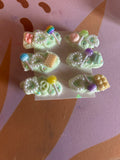 Set of 6 mini clips